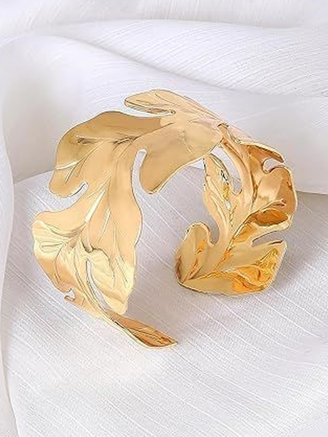 ZAYA Handmade Jewelry Stainless Steel Gold-Plated Cuff Bracelet