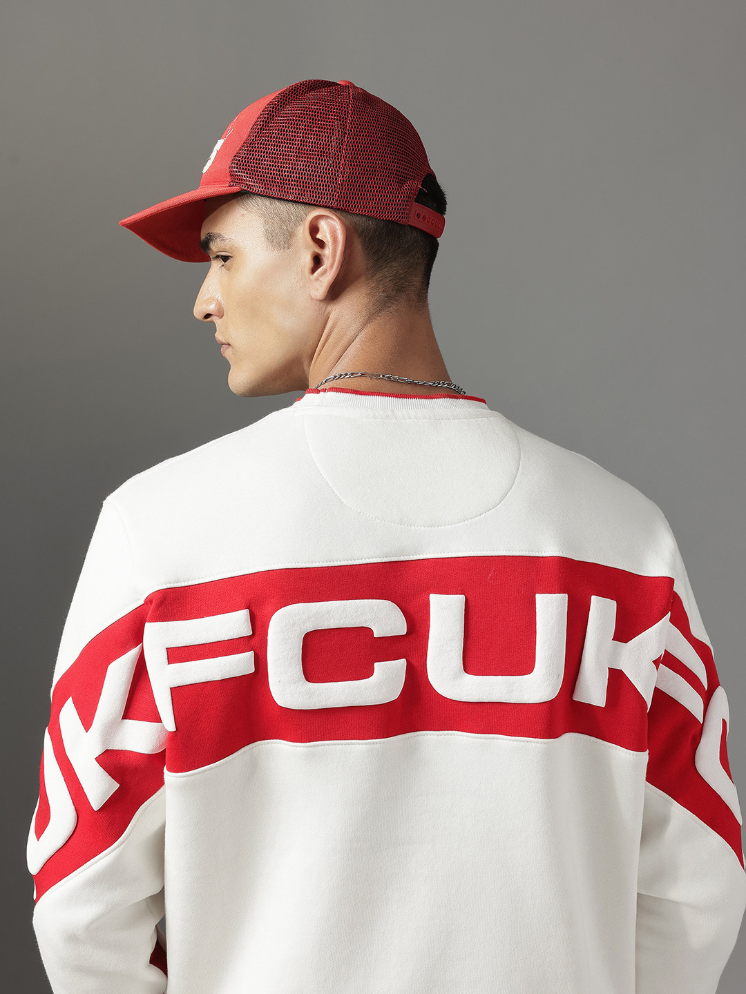 Brand Logo Printed Colourblocked Sweatshirt