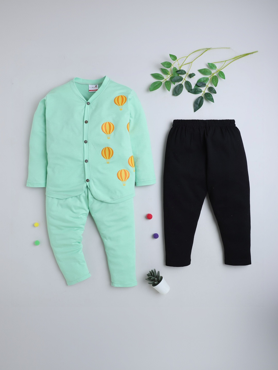 BAATCHEET Boys Parachute Printed T-Shirt With 2 Pants