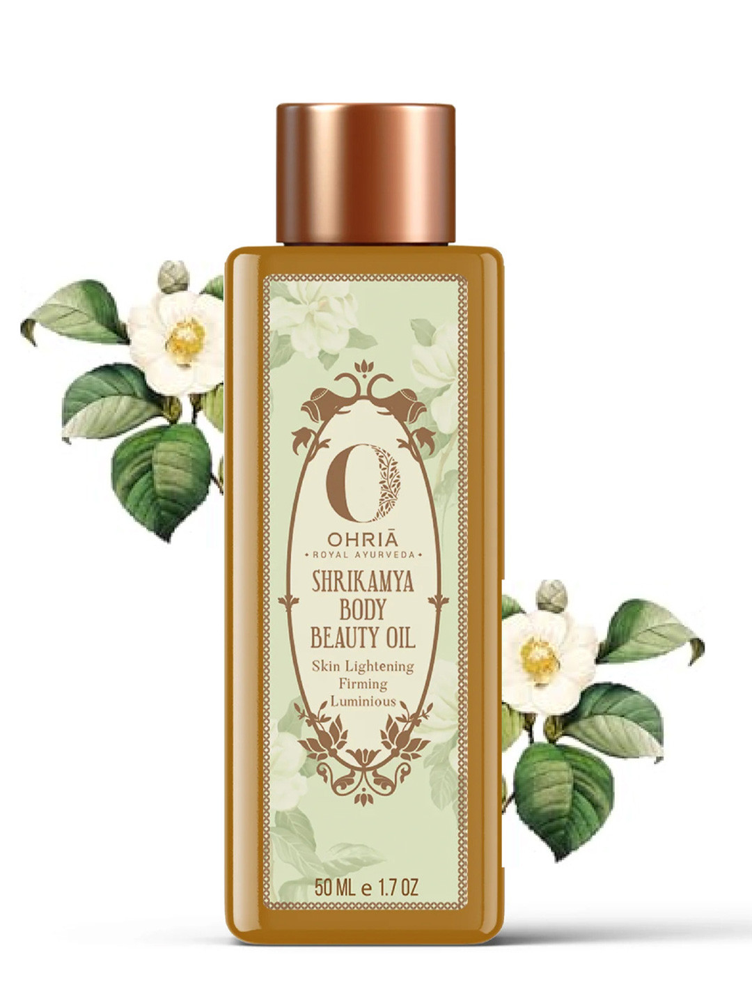 OHRIA AYURVEDA Shrikamya Body Beauty Oil For Skin Lightning Firming & Luminous - 50ml
