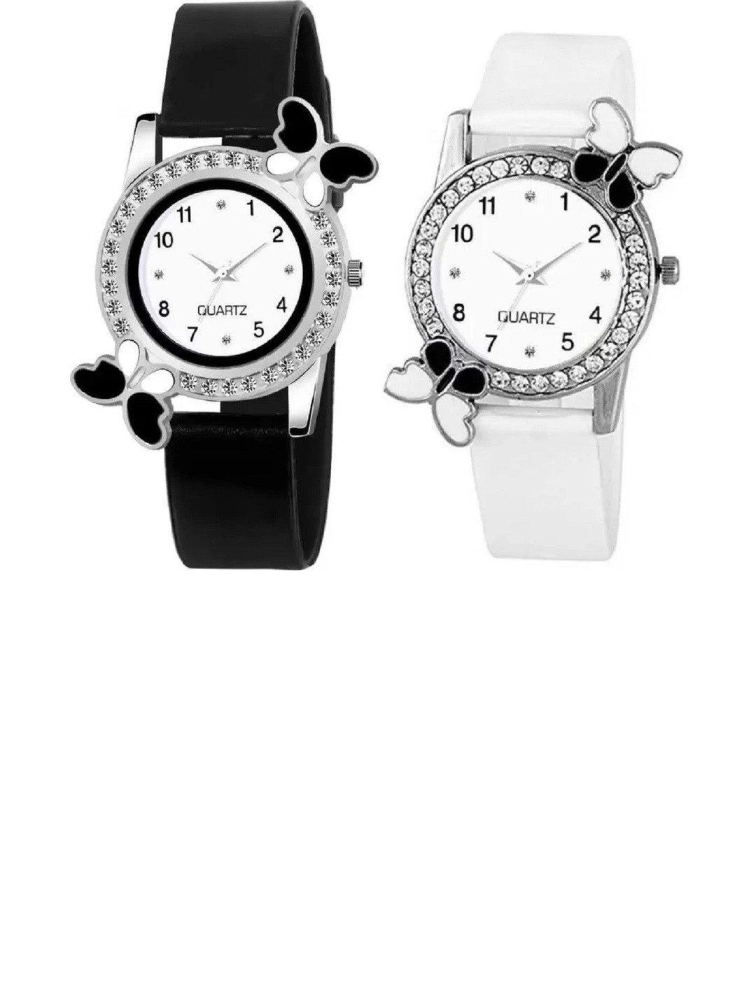 SZN Women Dial & Stainless Steel Straps Analogue Watch BF black&white