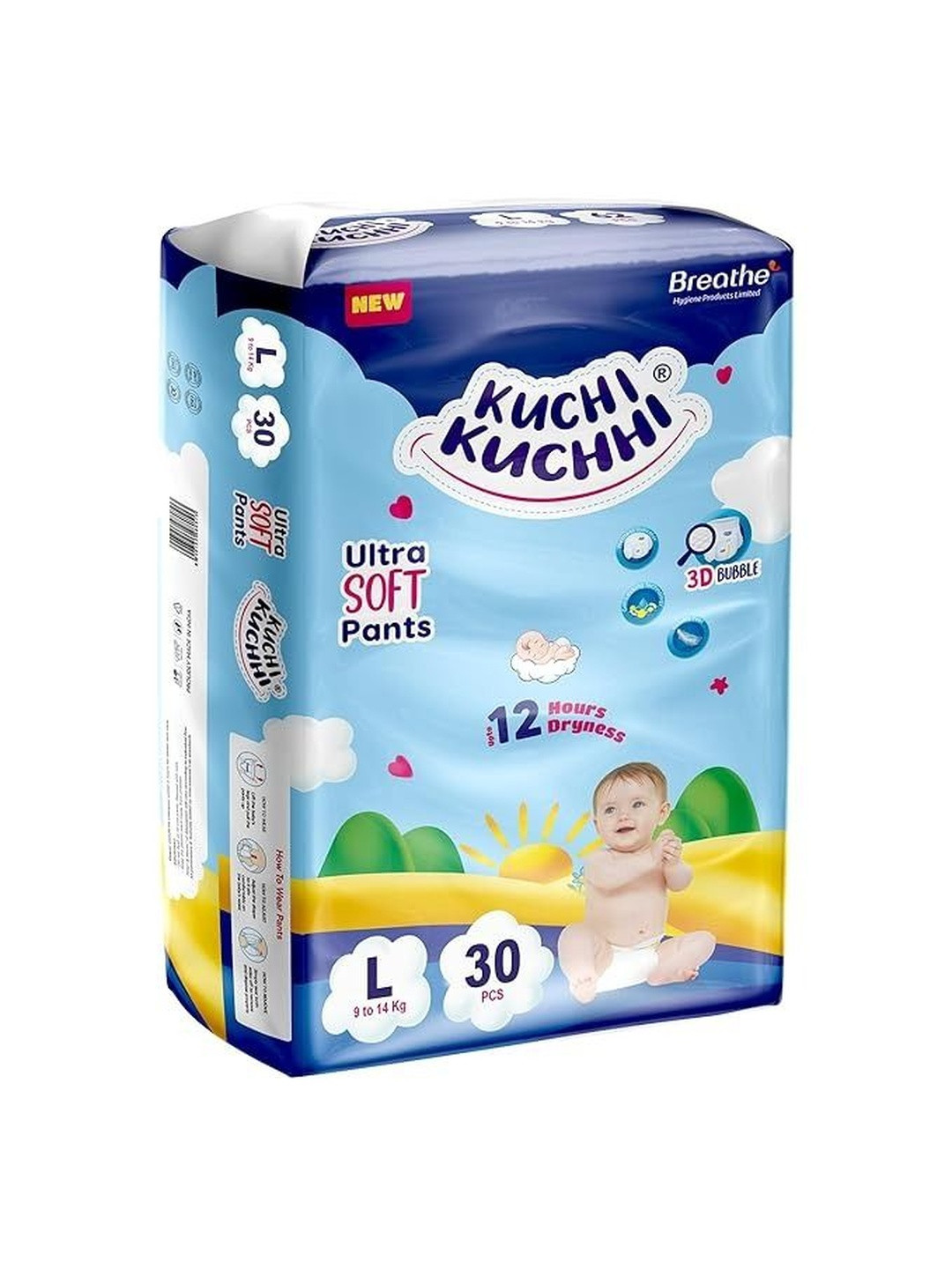 KUCHI KUCHHI Ultra Super Soft Pants Diapers - L - 30 Pcs