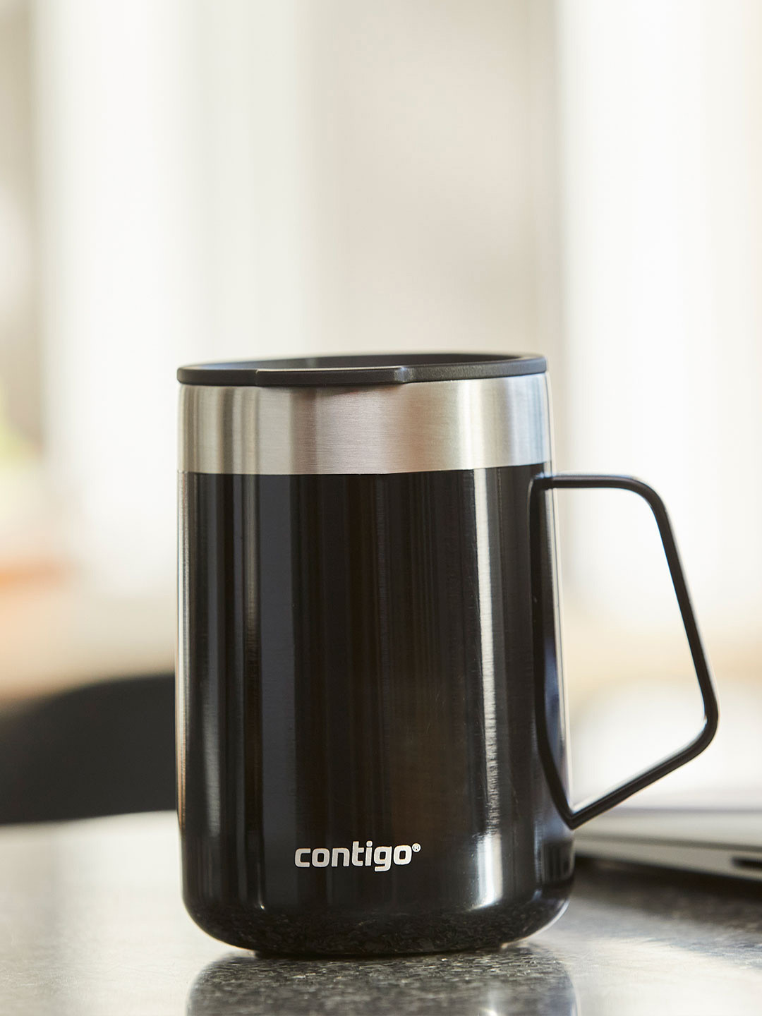 Contigo Streeterville Black Stainless Steel Double Wall Vacuum Water Bottle - 420ml