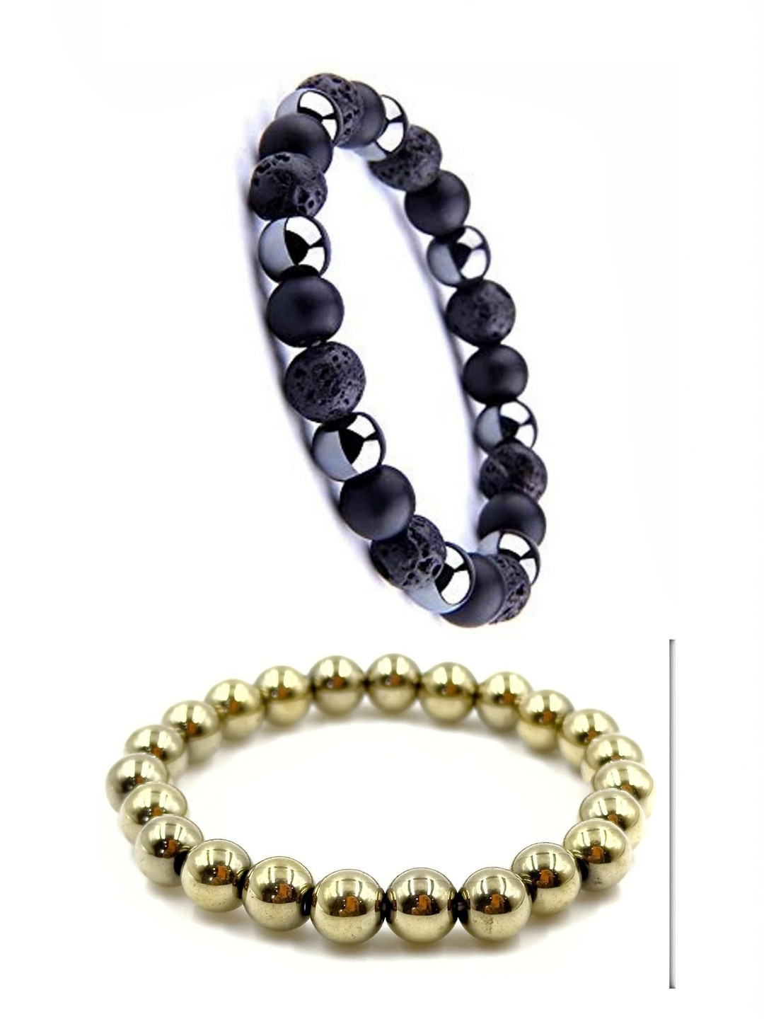 Bilqis Set of 2 Natural Multi Stones Beaded Bracelet