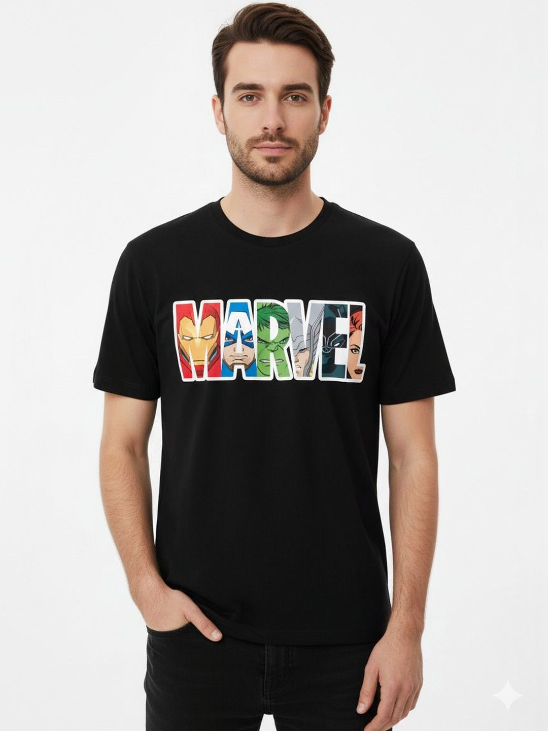 HARVIN Graphic Printed Short Sleeves Regular Fit Cotton T-shirt