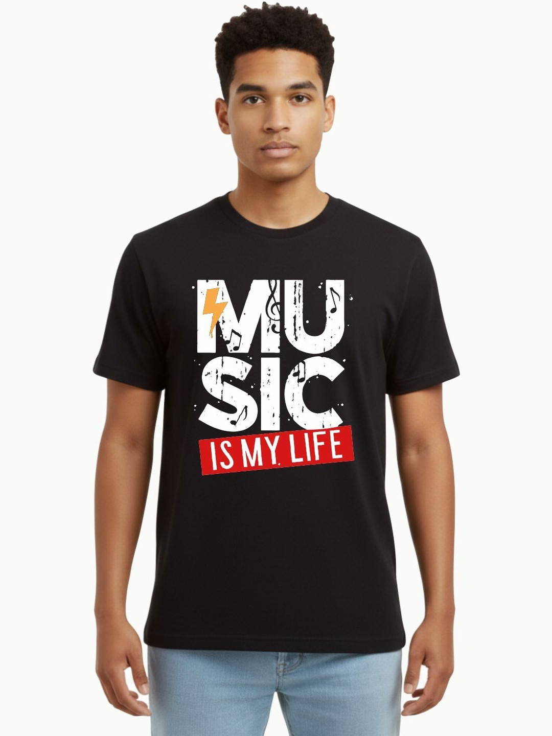 Freaks Typography Printed Round Neck Pure Cotton Bio Finish Regular Fit T-shirt