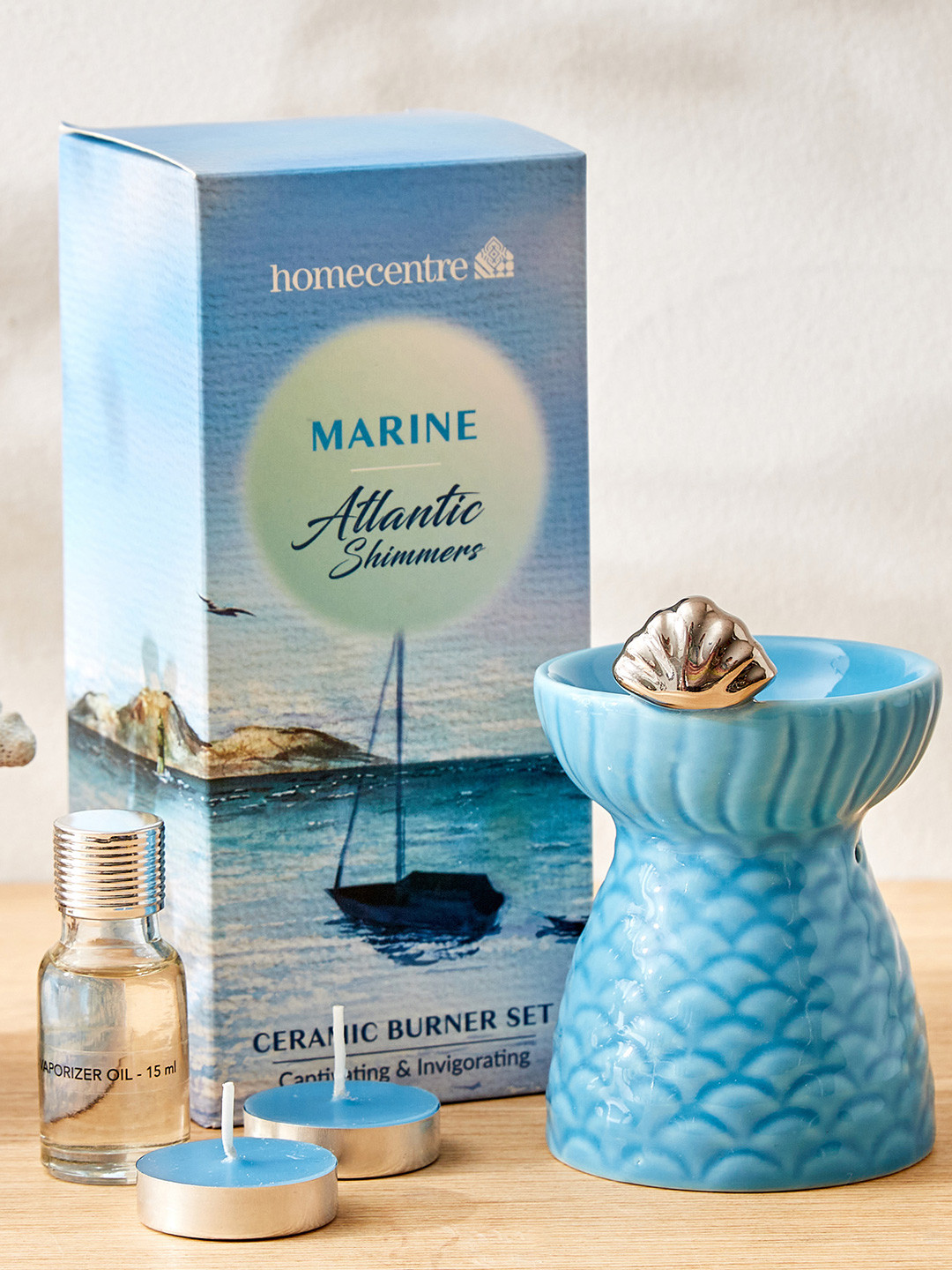 Home Centre Redolence Blue 4 Pieces Atlantic Shimmers Oil Reed Difusers