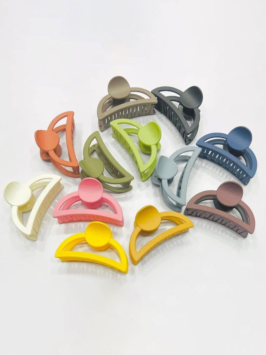 BEAUTY GIRLS Women Pack Of 12 Half Moon Shape Claw Clip