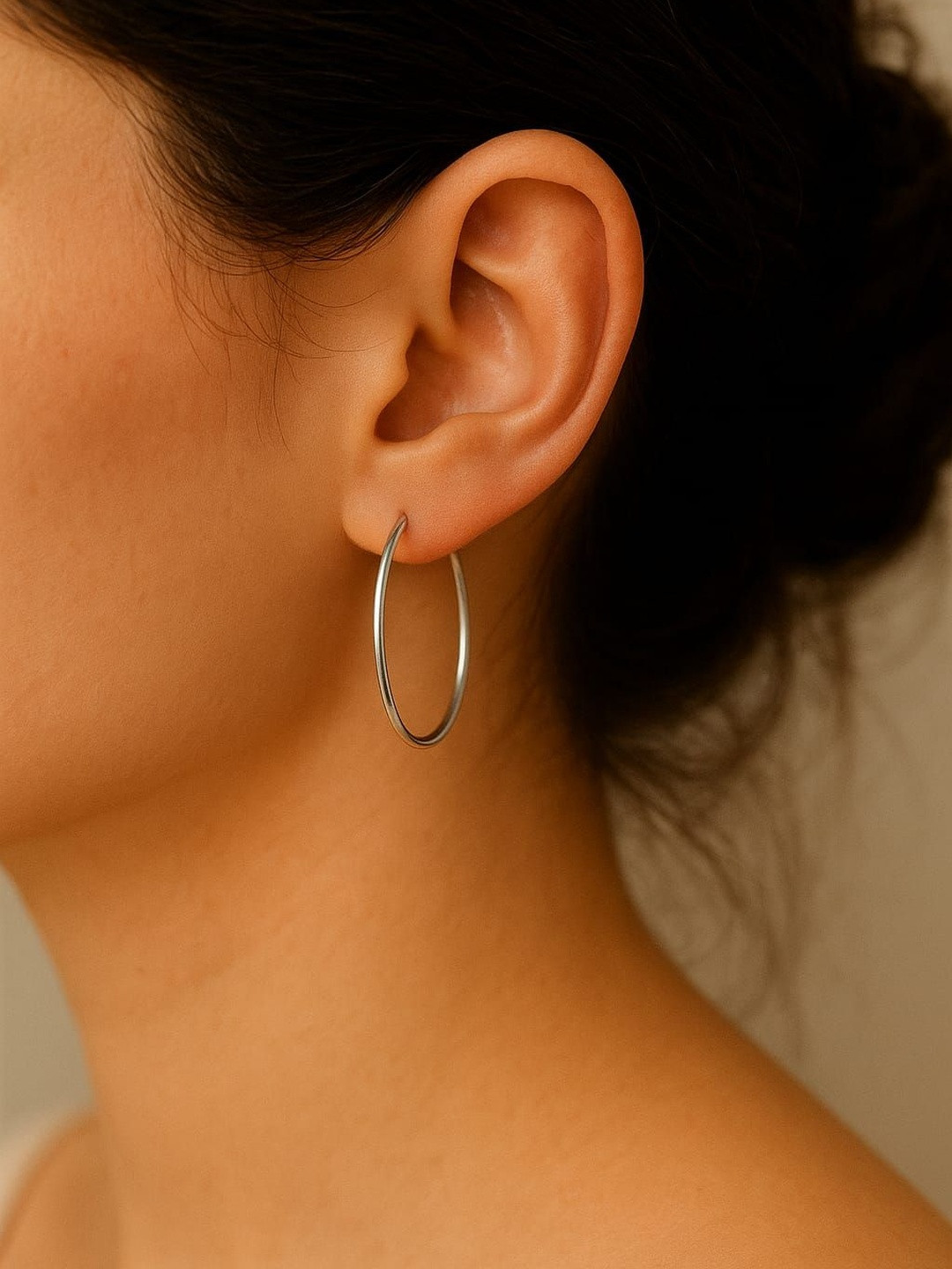 Sangria Girls 925 Sterling Silver Hoop Earrings
