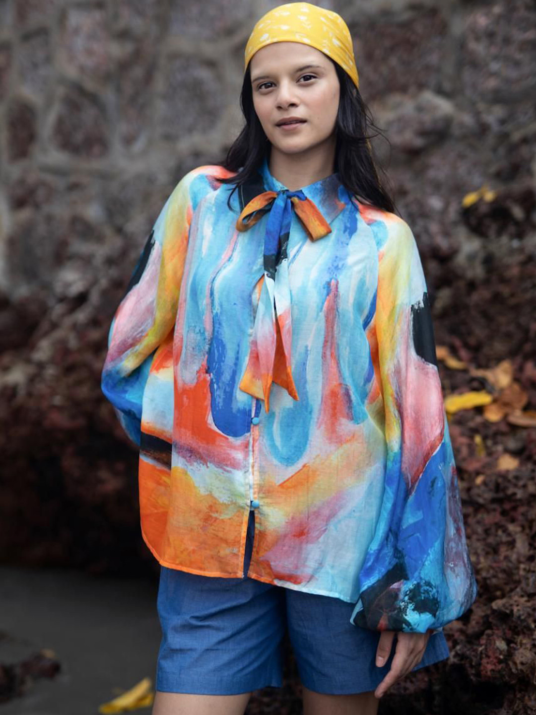 RAAS LIFE Women Comfort Semi Sheer Printed Casual Shirt