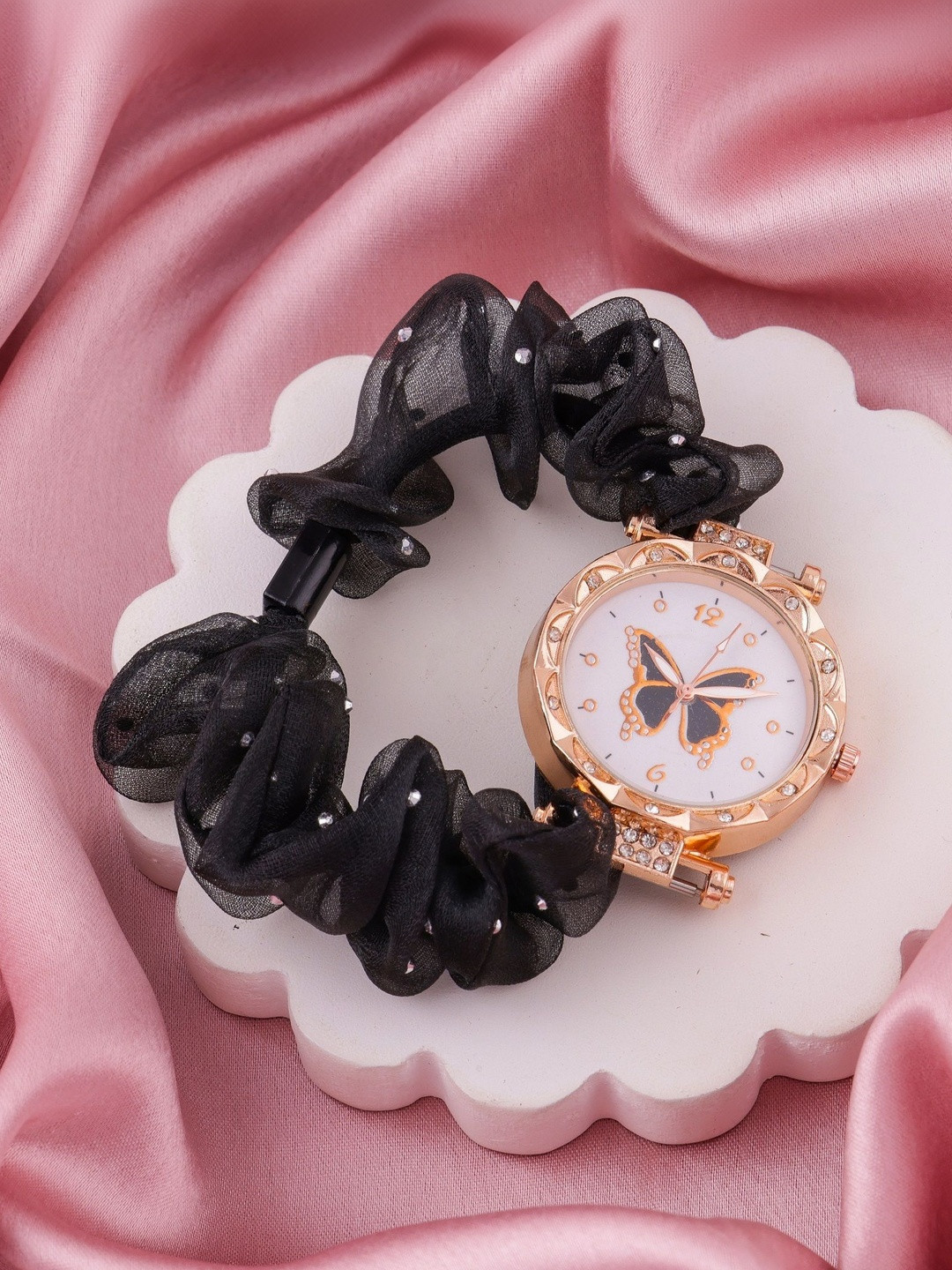 SZN Women Dial & Straps Analogue Watch Zudi Ribbin Black Av