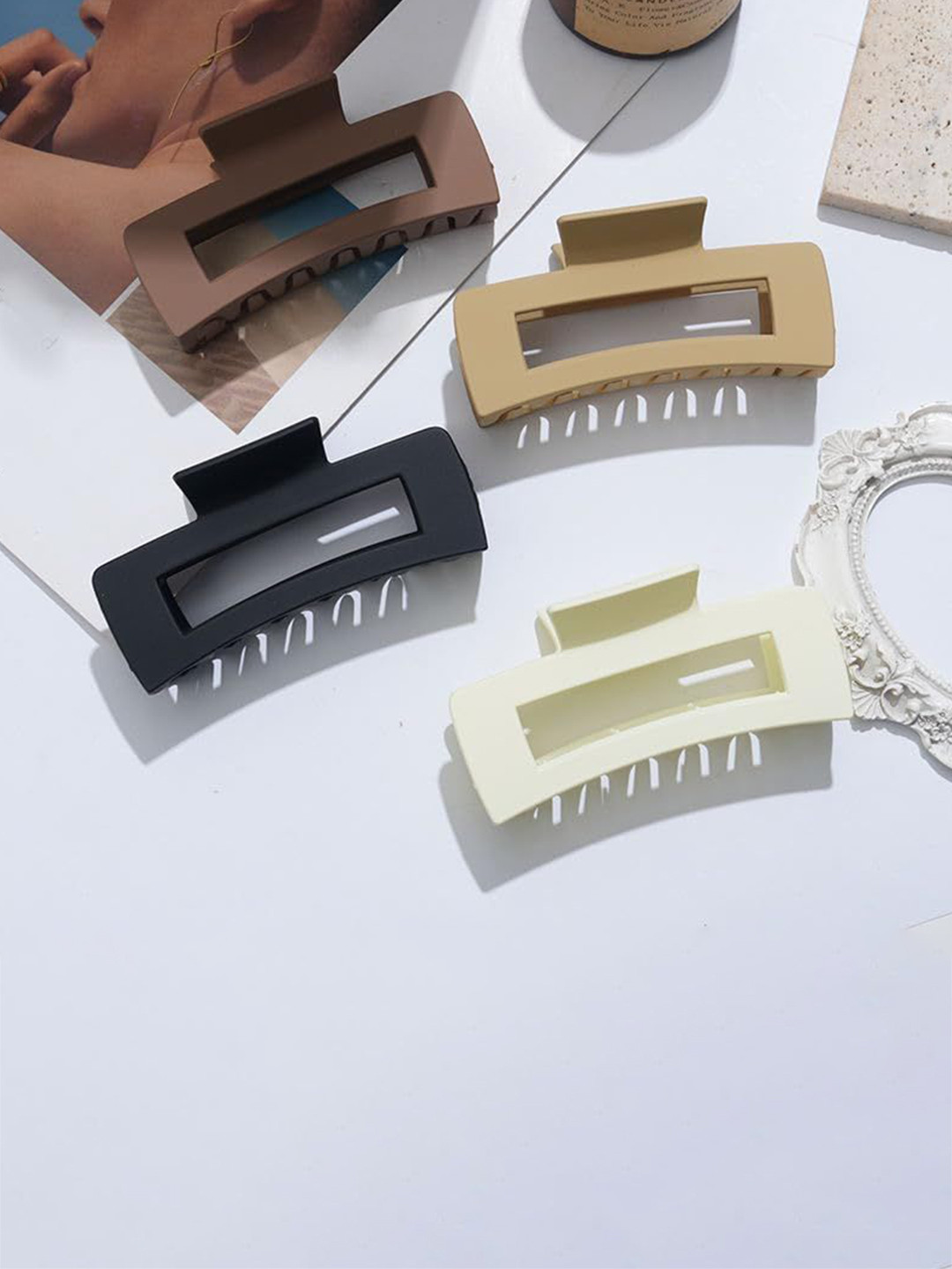 badodiya's Women Set of 4 Plastic Claw Clip