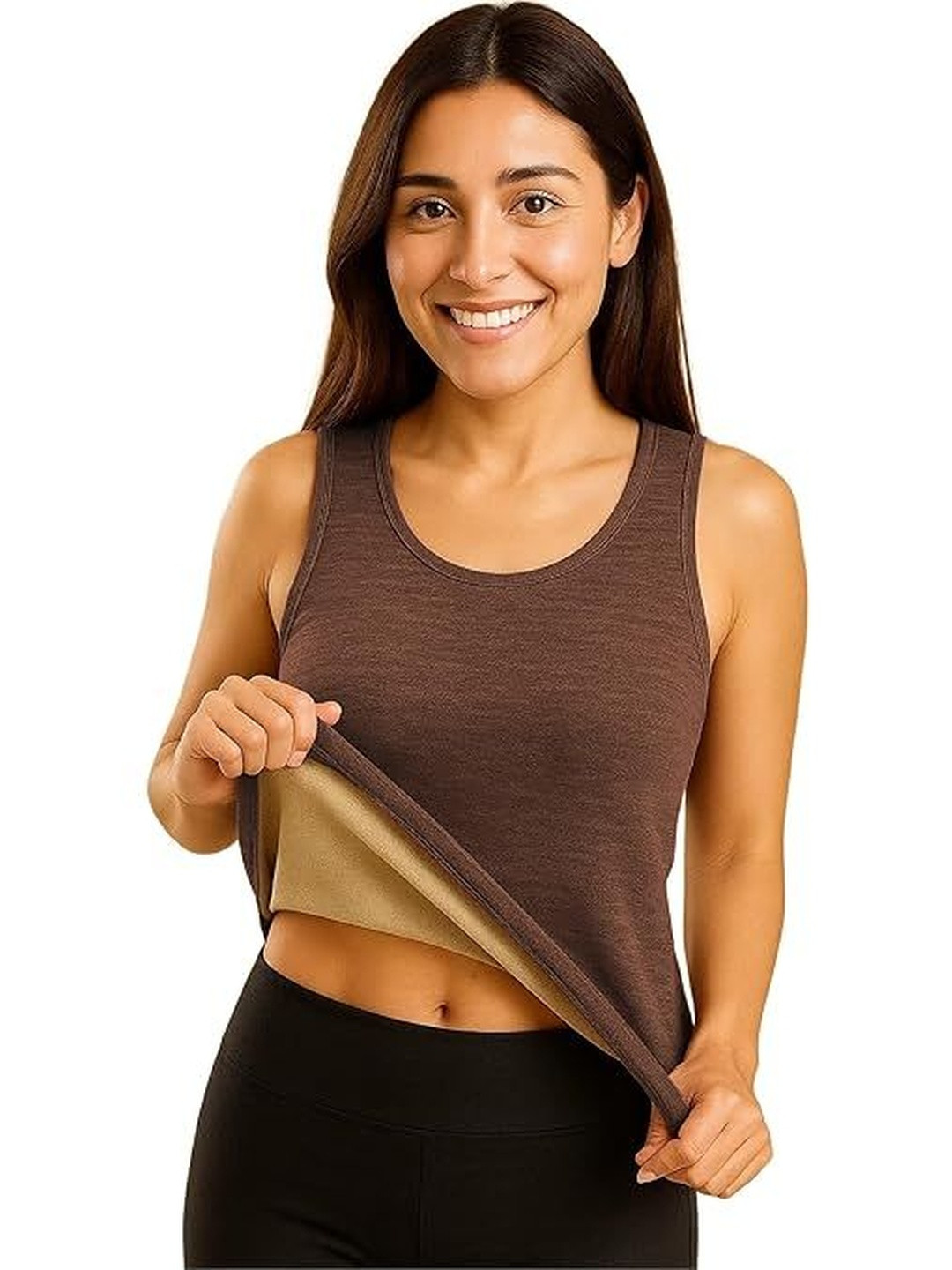 Eleg & Stilance Women Plus Size Lightweight Stretchable Thermal Top