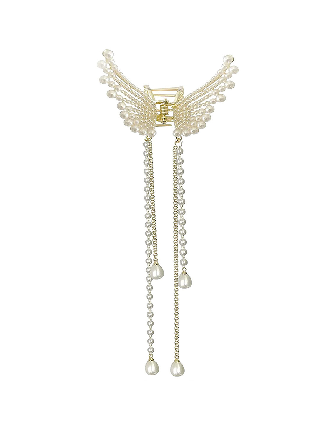 GOWRI TEX Women Butterfly Shape Pearl Clutcher Hair Claw Clip