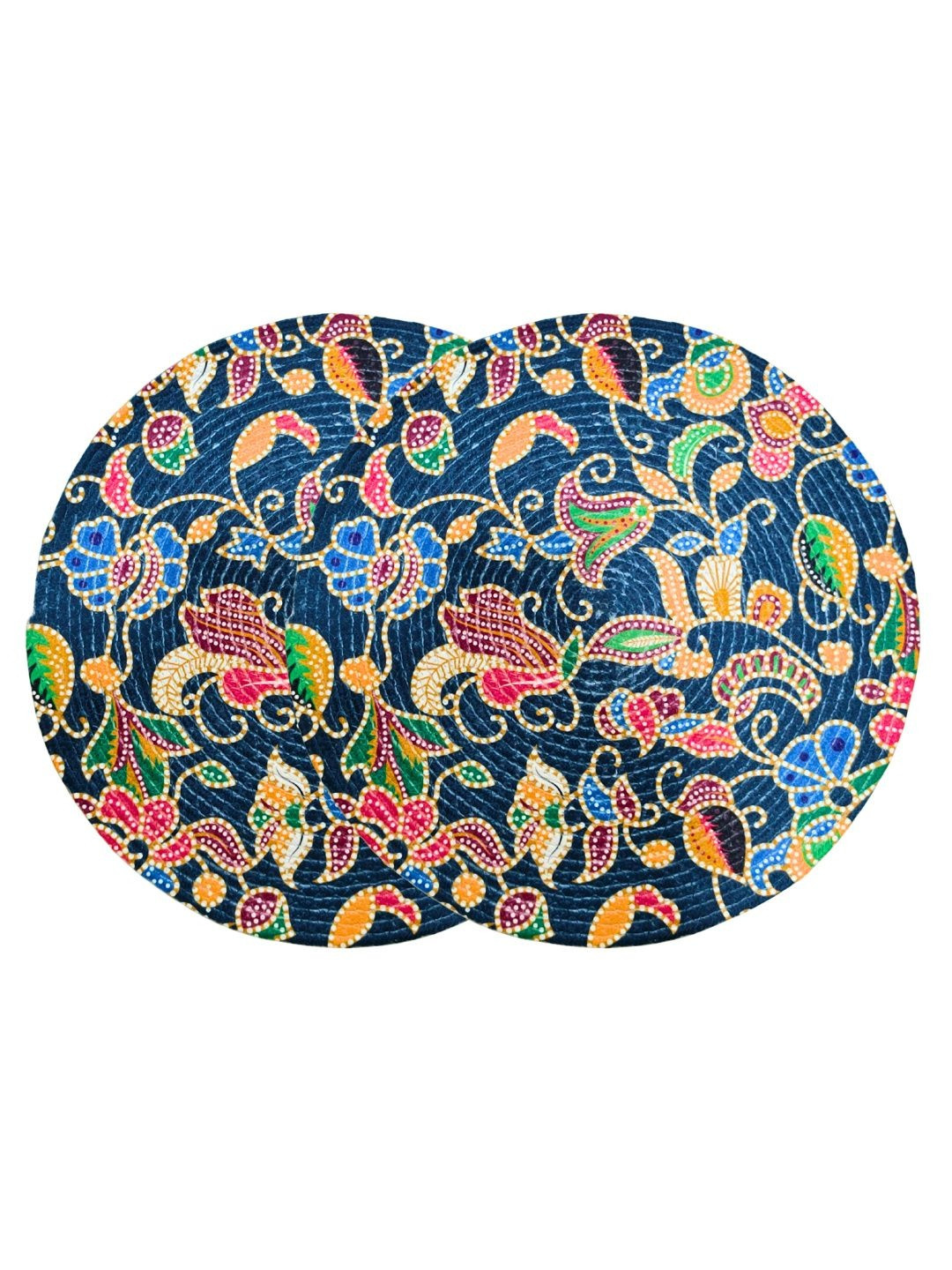 ROUGH ROAD STORE Set Of 2 Printed Round Table Placemat