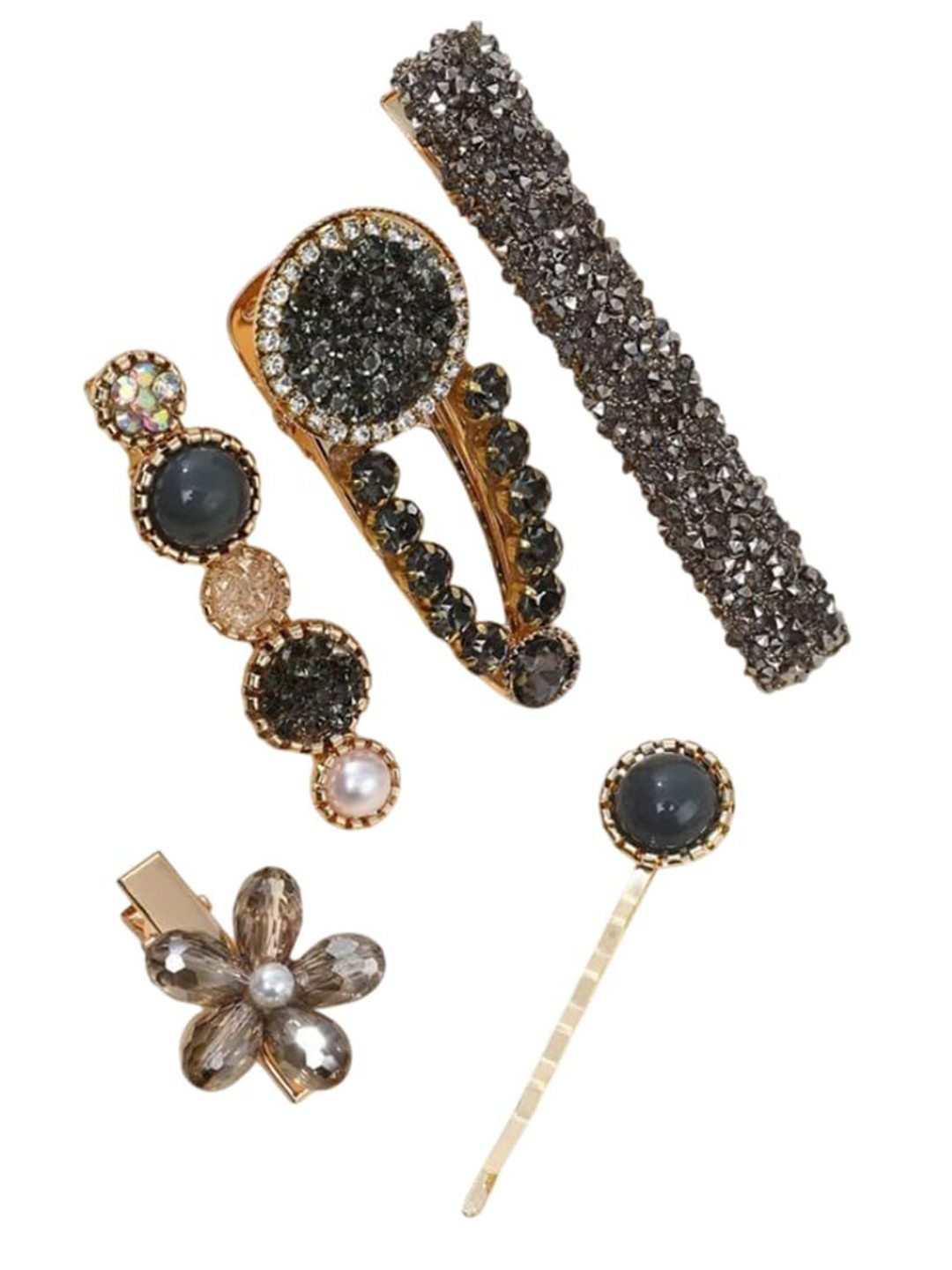 Nayakk Women Set of 5 Embellished Korean Style Barrette