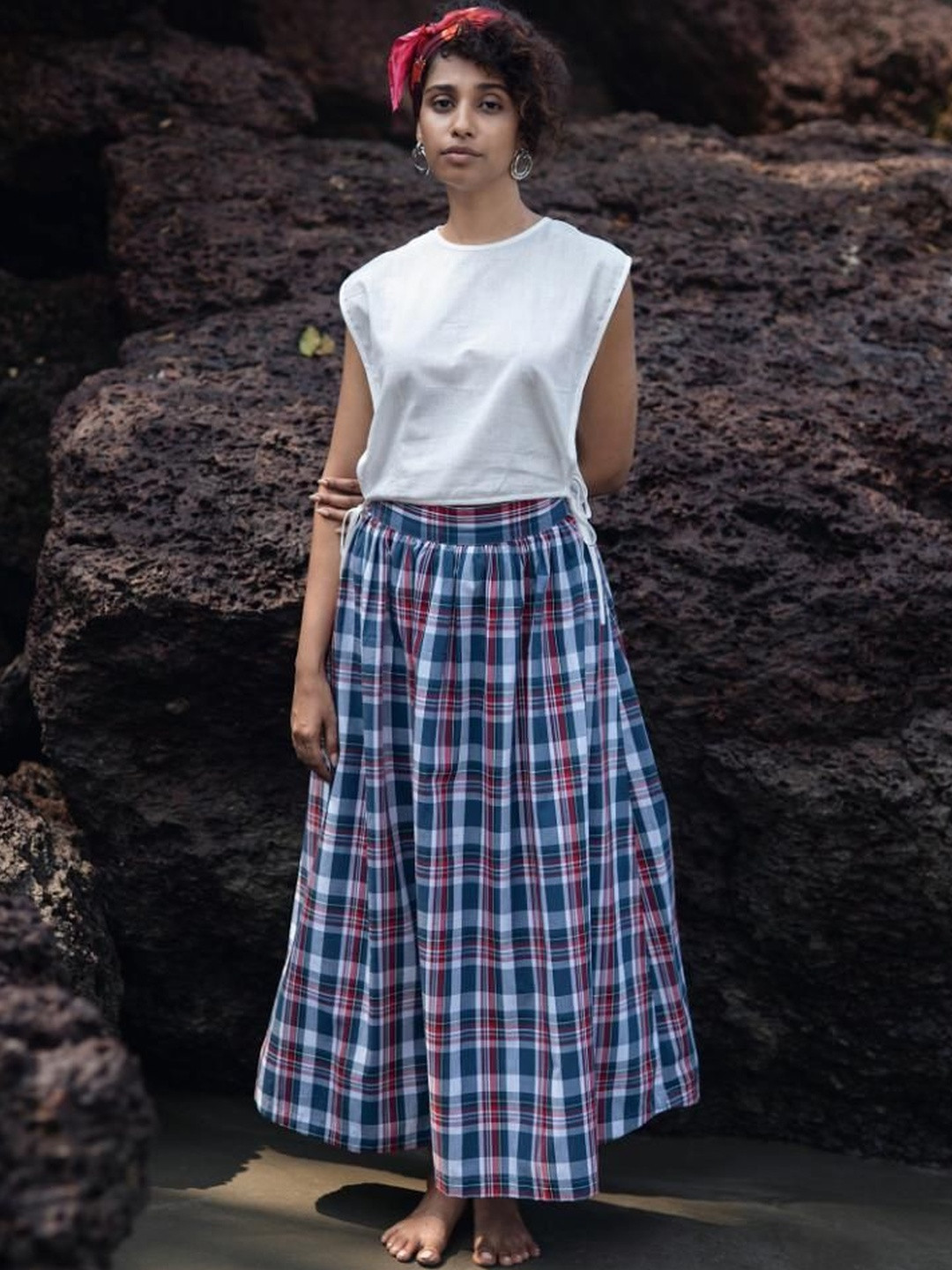 RAAS LIFE Linen Crop Top