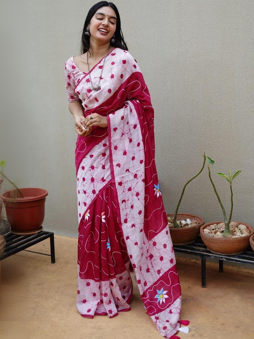 Hyper Adam Batik Handloom Saree