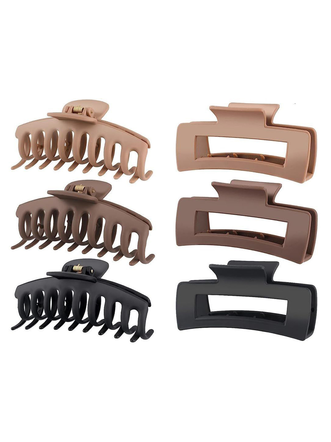 GOWRI TEX Women Set of 6 Rectangular and Other Shape Claw Clip