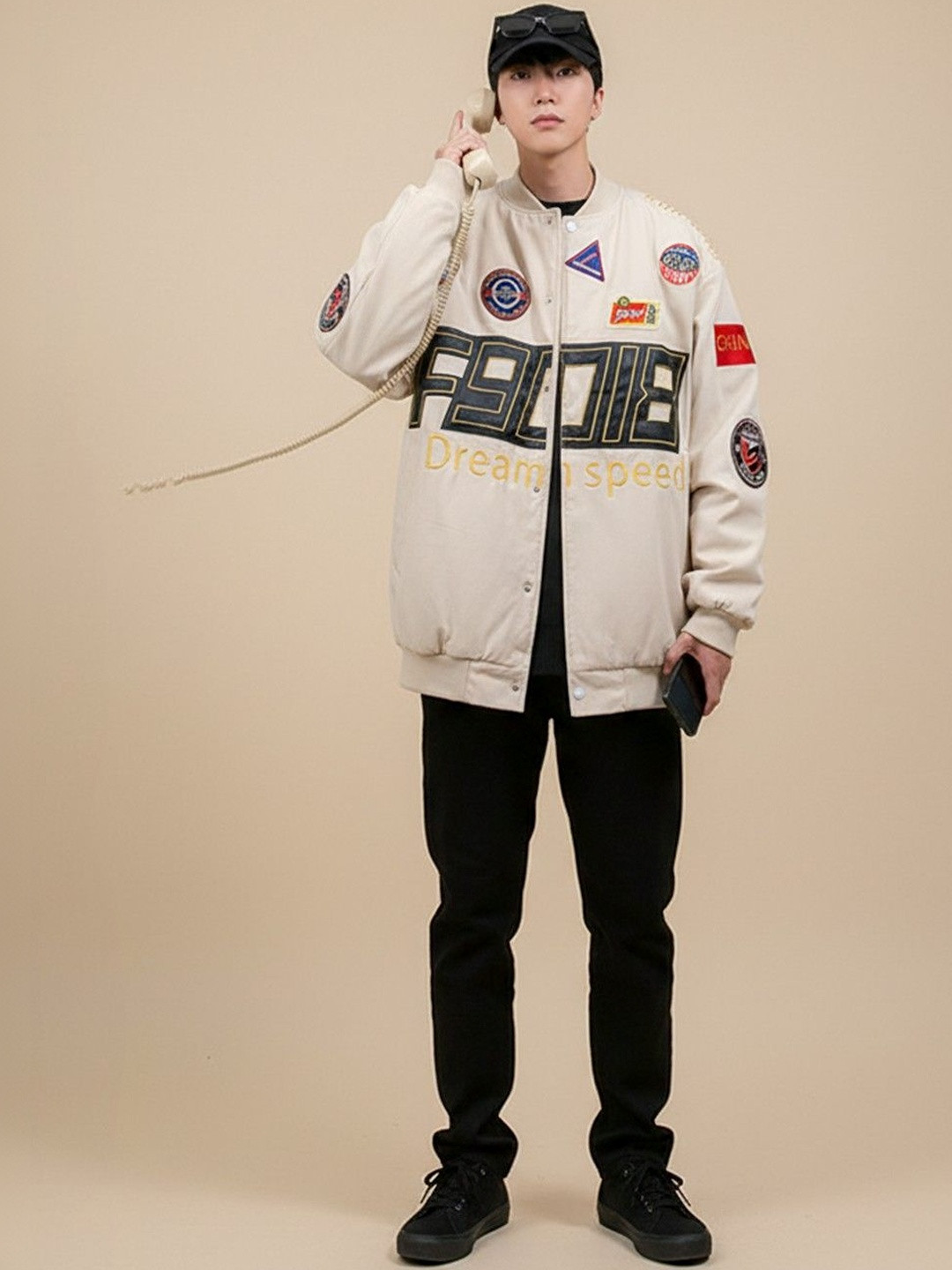 Mast & Harbour Men Brand Logo Bomber with Patchwork Jacket