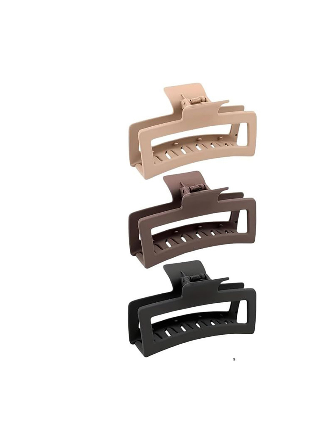 DOCTOR HEALTH SUPER SOFT Women Set of 3 Rectangular Shape Claw Clip