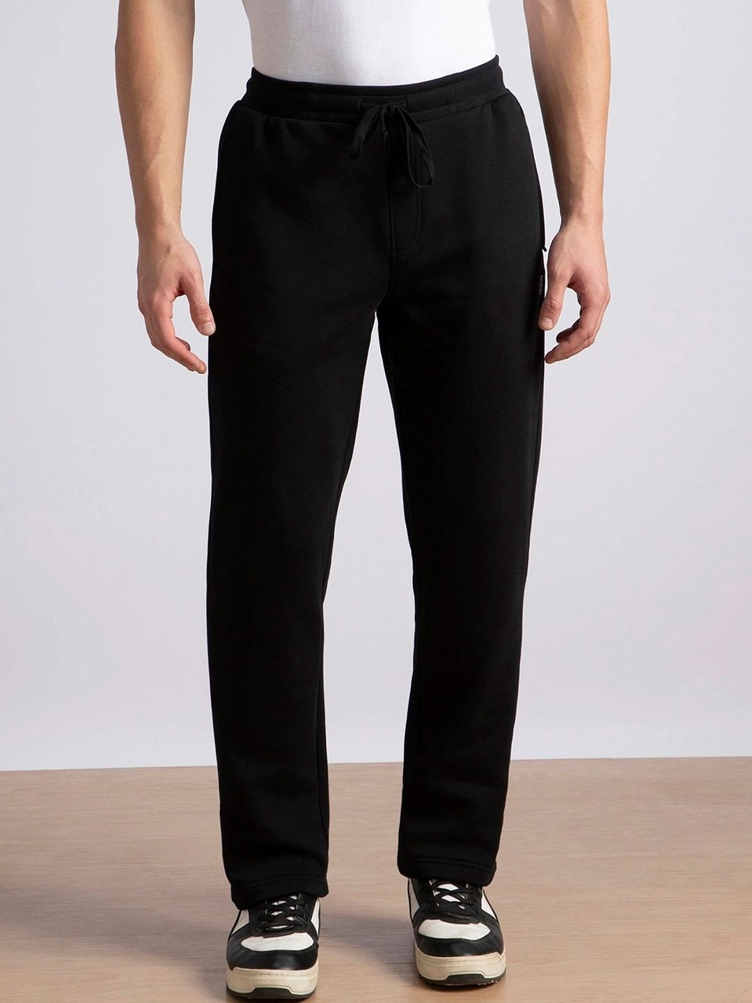 Jockey Super Combed Cotton Rich Fleece Solid Trackpants with StayWarm Technology -UM78