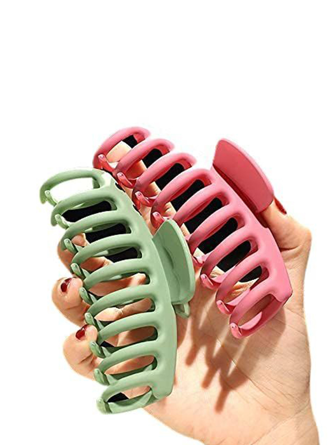 BEAUTY GIRLS Women Set of 2 Light Matt Finished Claw Clip