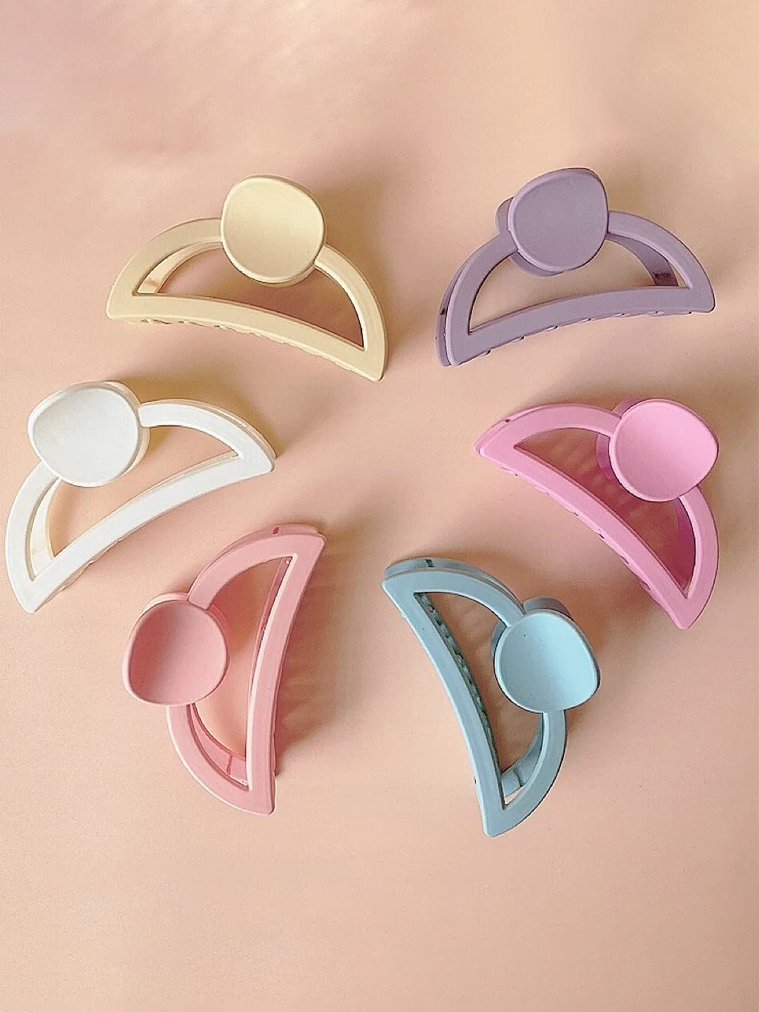 KHANBAGSTORE Women Set of 6 Half Moon Claw Clip