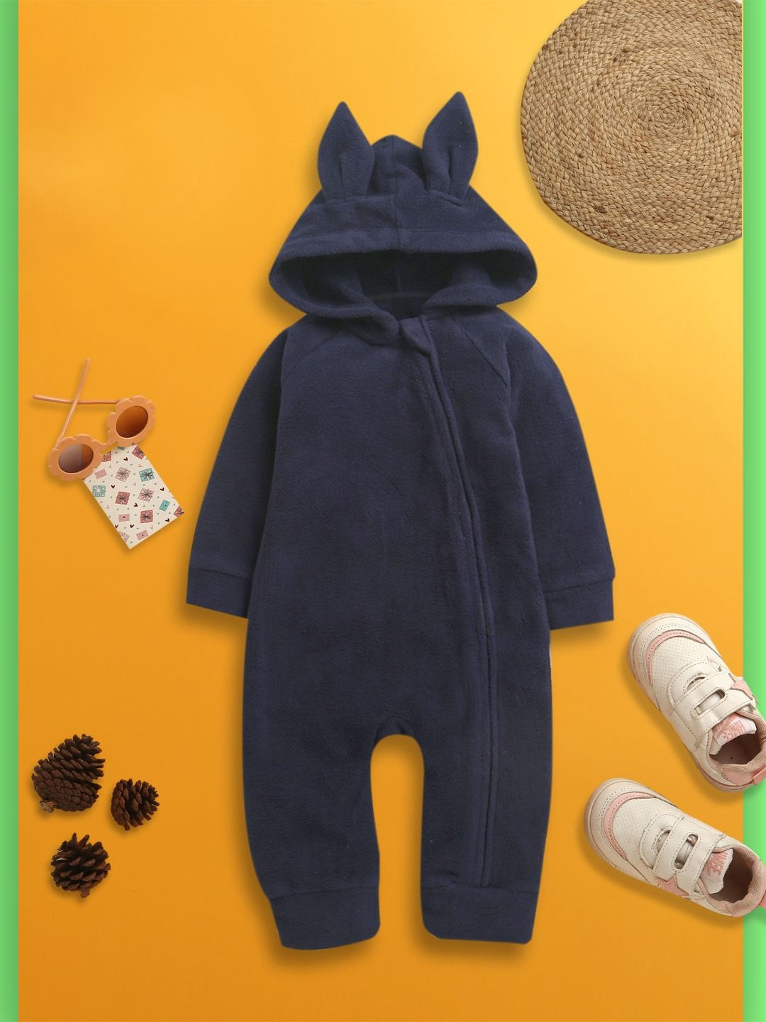 Nino Bambino Infants Organic Cotton Hoodie Rompers