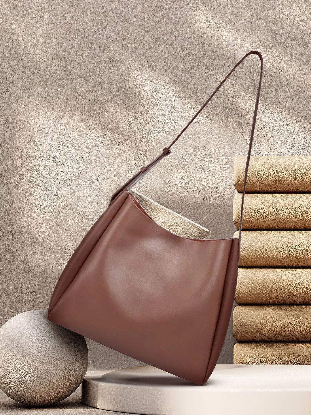 Random Enterprises PU Structured Tote Bag
