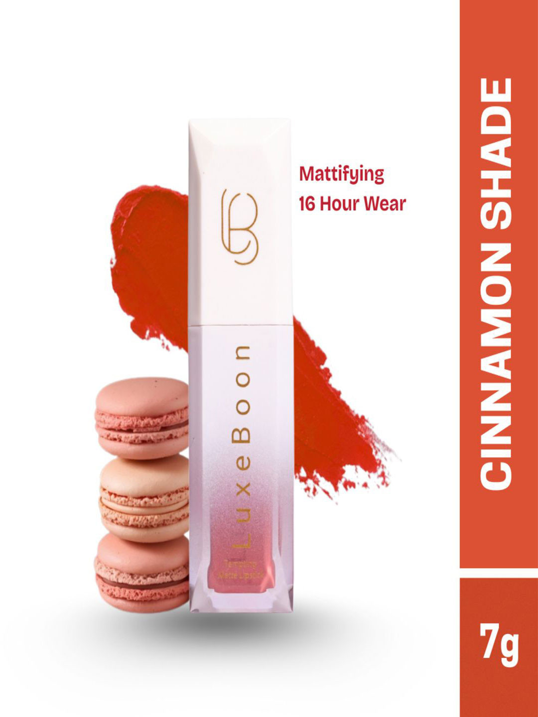 LUXEBOON Tempting Non Transfer Long Lasting Non-Sticky Matte Lipstick - 7 ml - Cinnamon