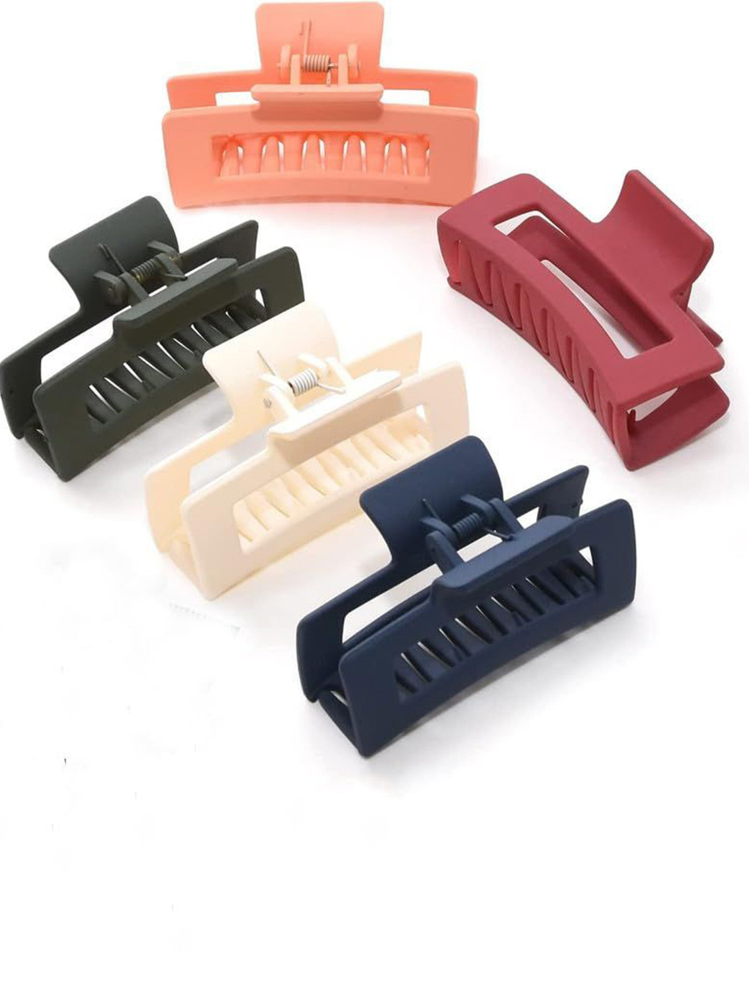 GOWRI TEX Women Set of 5 Matt Finished Claw Clip