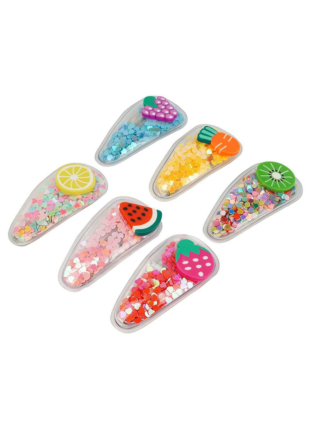 DOCTOR HEALTH SUPER SOFT Women Set of 6 Sequins Tic Tac Hair Clip