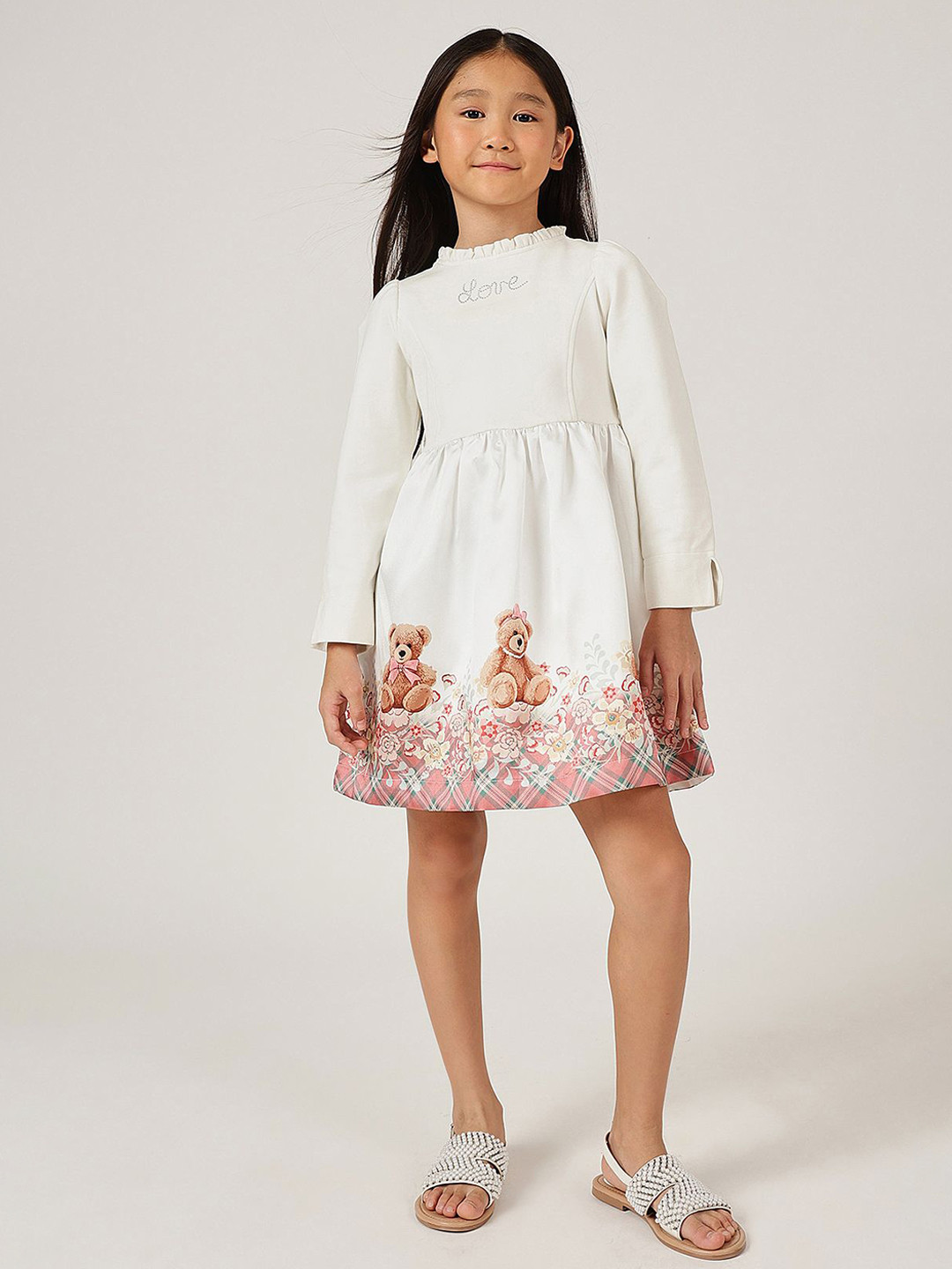 One Friday Floral Crepe Fit & Flare Dress
