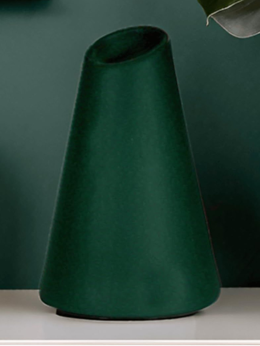LASAKI Voltra Green Ceramic Flower Vase