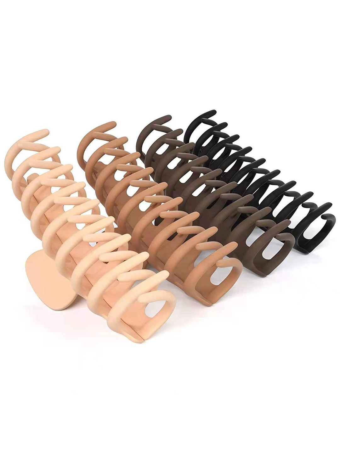 HANDBAG COLLECTION Women Set of 5 Rectangle Shape Hair Claw Clip