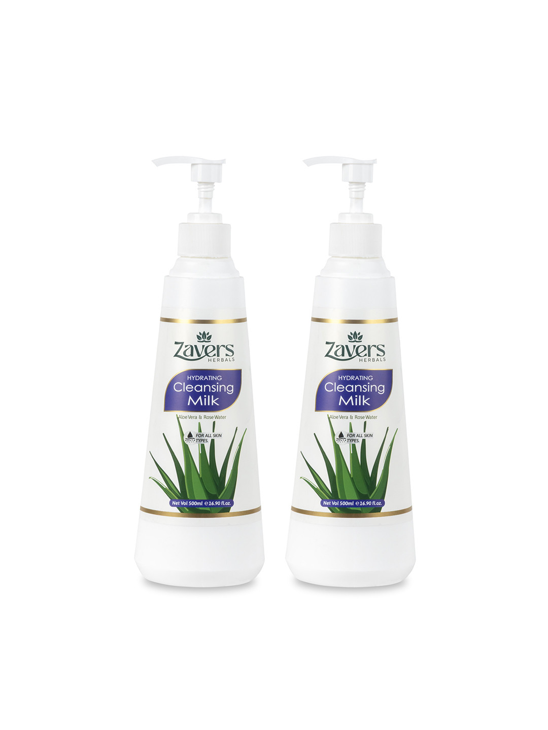 Zavers Set Of 2 Cleansing Milk Moisturising Lotion - 500 ml Each