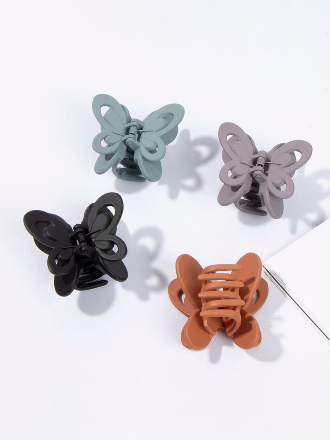 KHANBAGSTORE Women Set of 4 Mini Butterfly Claw Clip