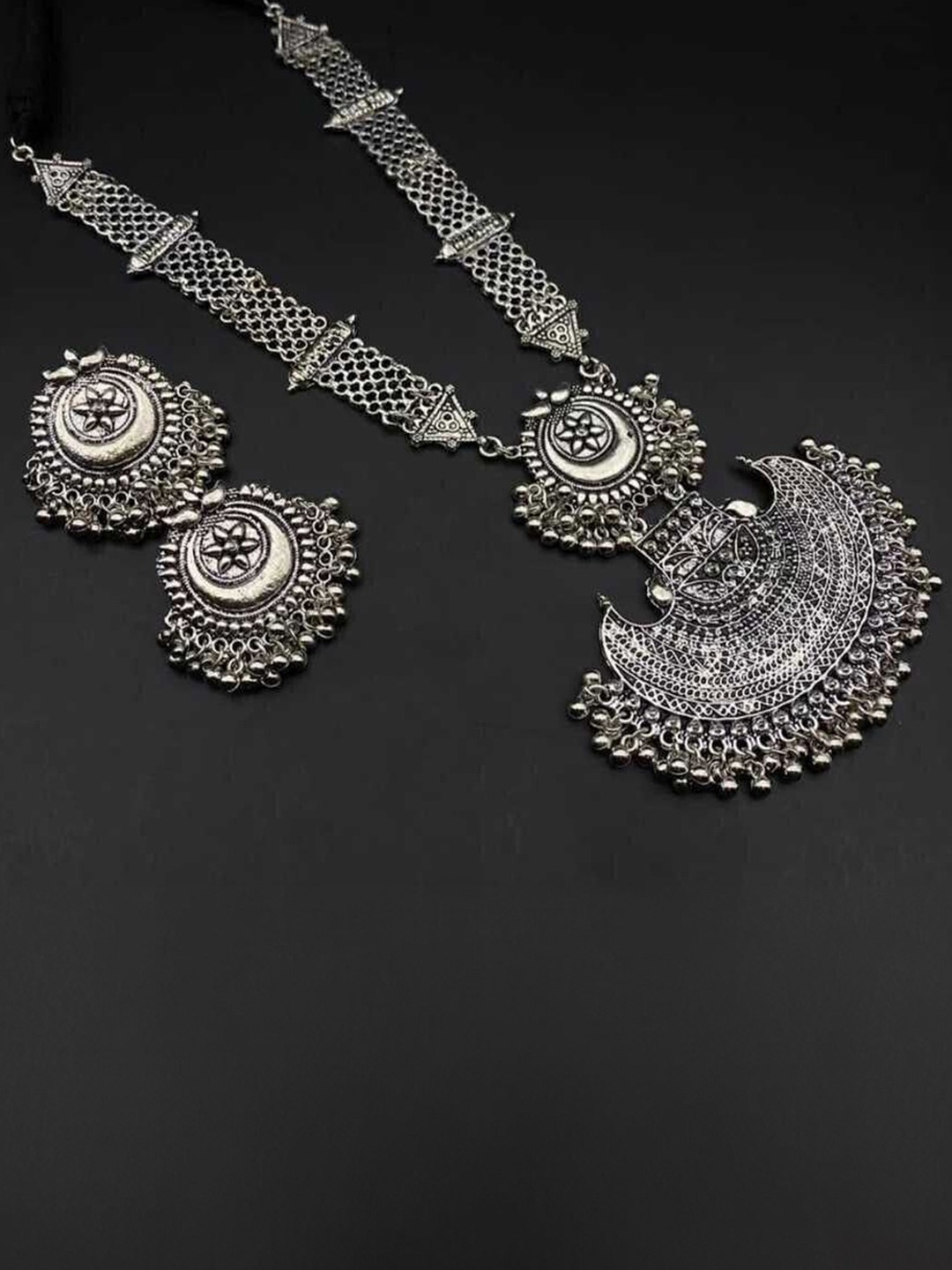 SNH EXPORT Sterling Silver Gunghroo Beaded Jewellery Set