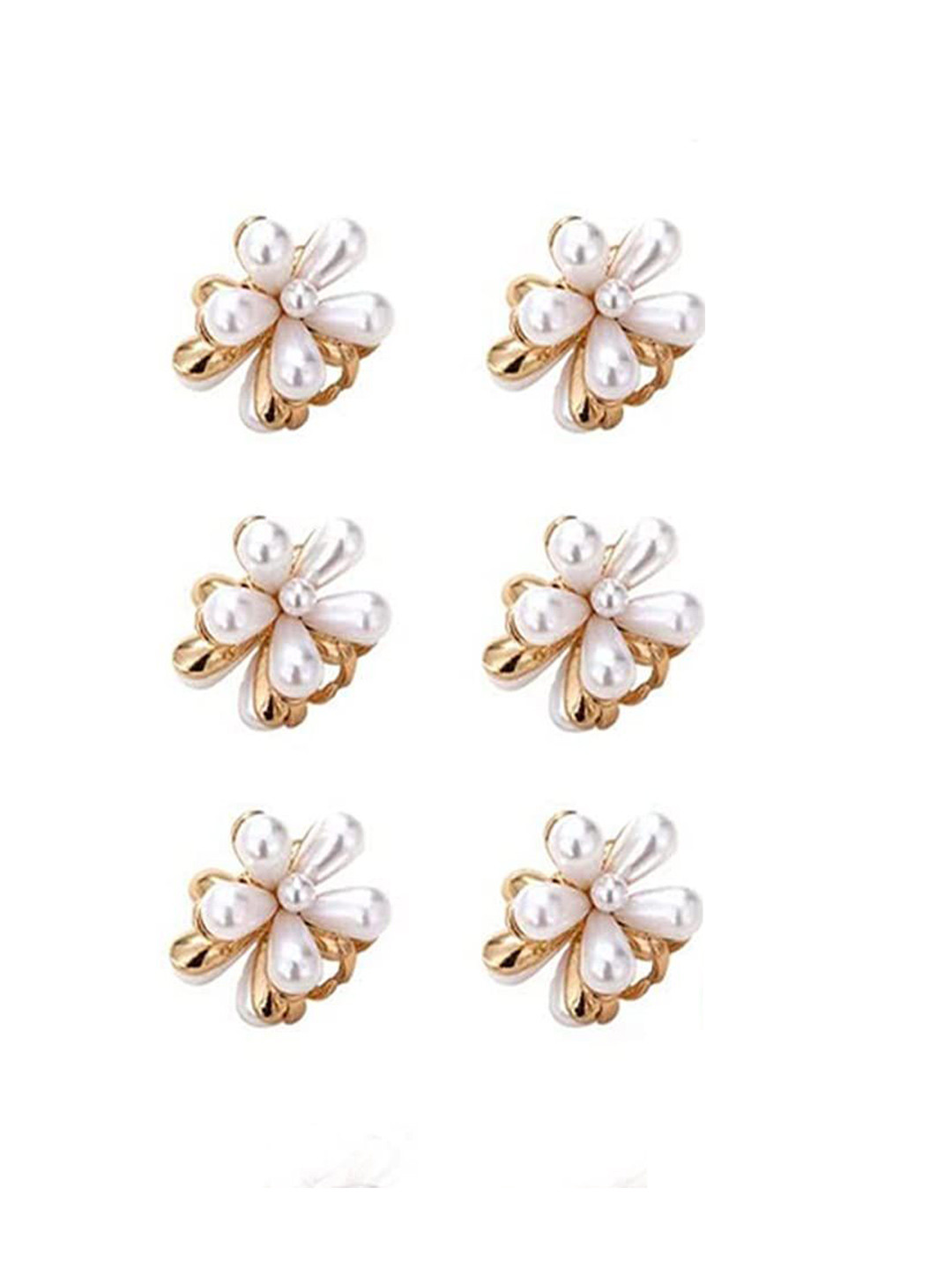 Axpro Women Set of 6 Mini Pearls Hair Accessory Set