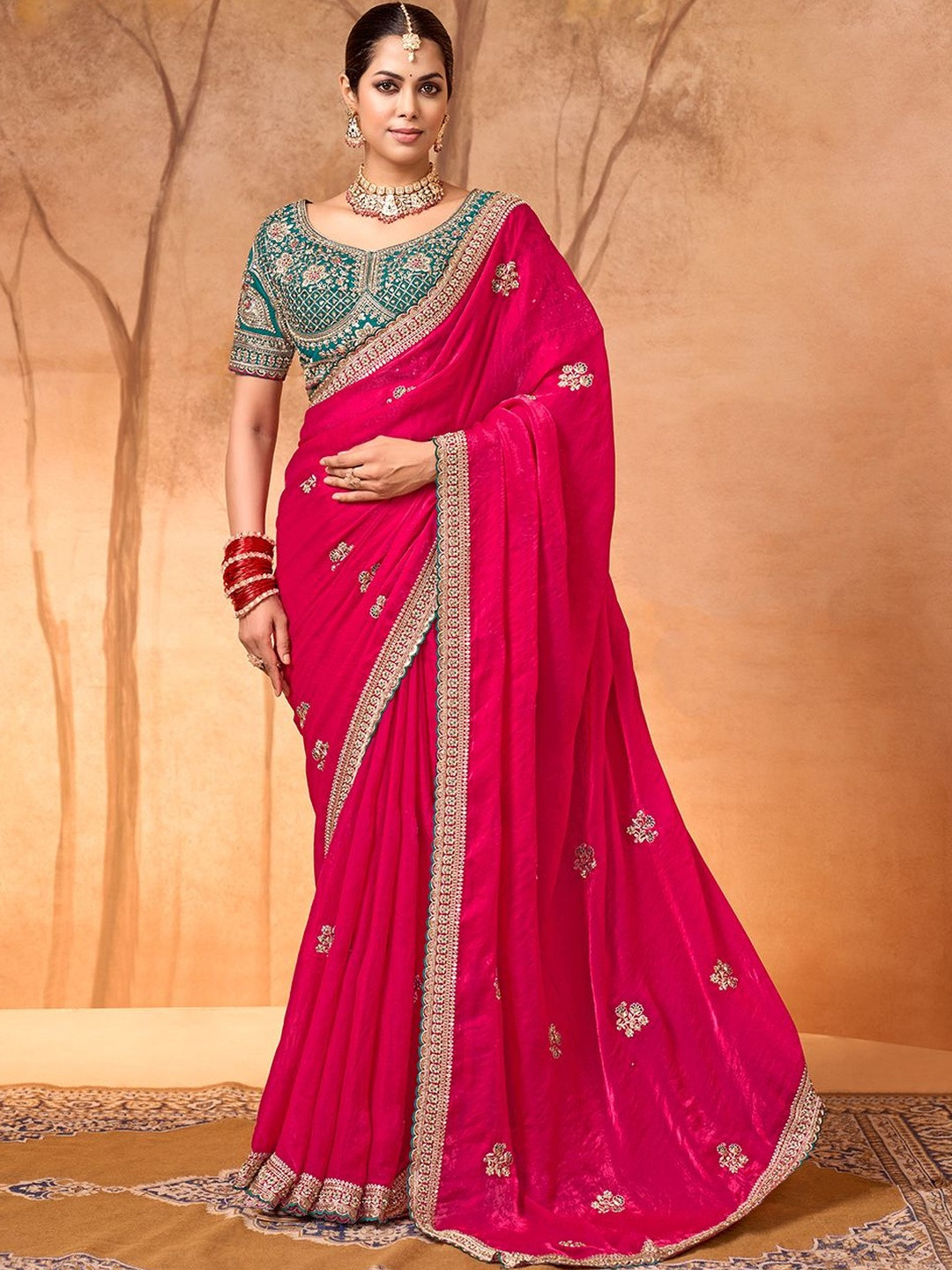 Arron Creats Embellished Embroidered Heavy Work Banarasi Saree