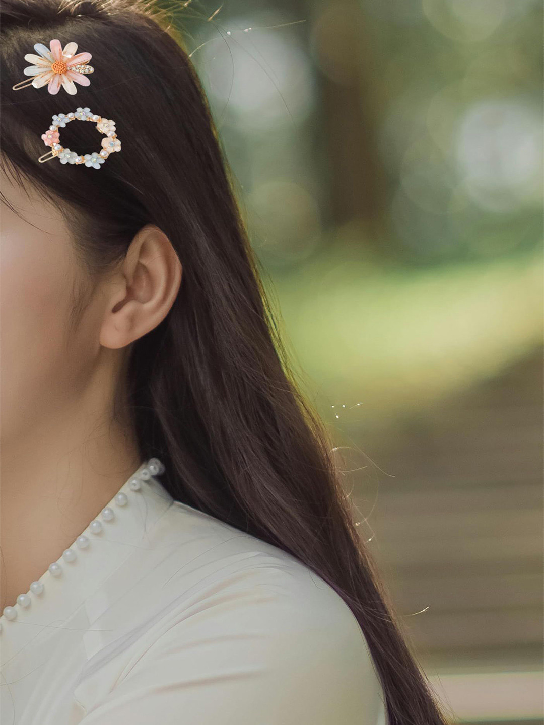 KHANBAGSTORE Women Pack Of 4 Flower Hair Lock Pins