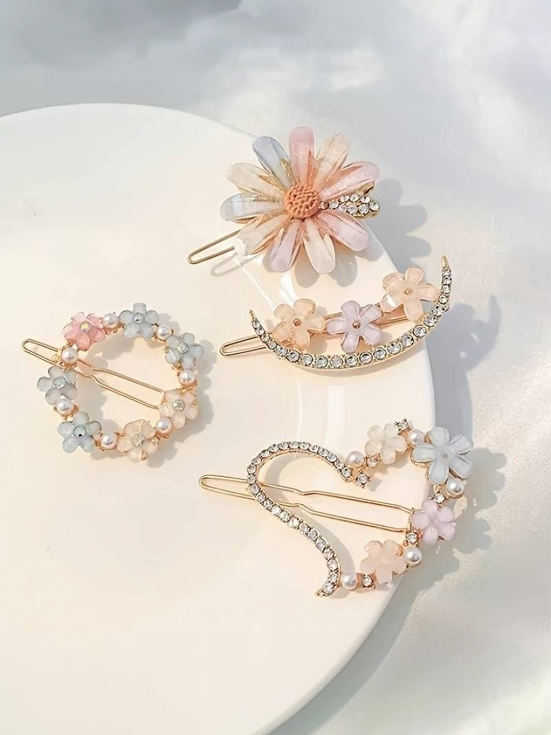 HANDBAG COLLECTION Women Set of 4 French Barrette