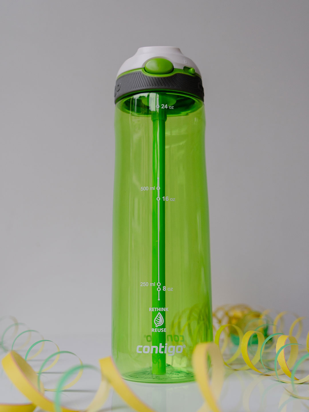 Contigo Ashland Tritan Yellow Spill-Proof Tritan Office Water Bottle With Straw 720 ml