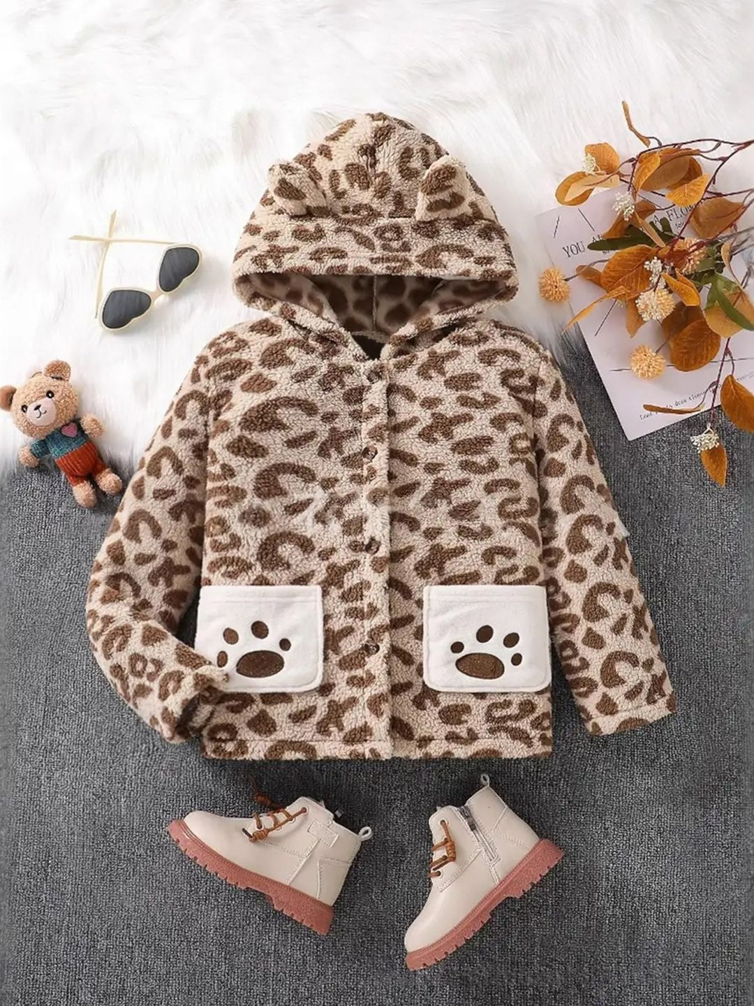 YK Girls Fleece Puffer Jacket