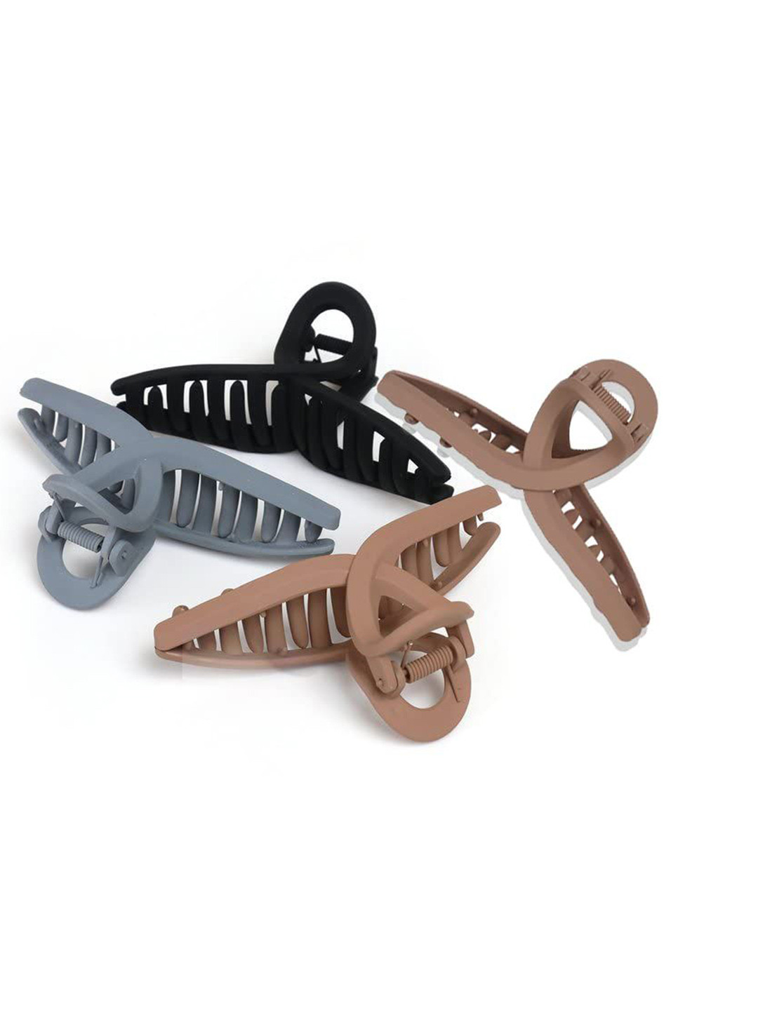 Axpro Women Set of 4 Matt Finished T-shapes Claw Clip