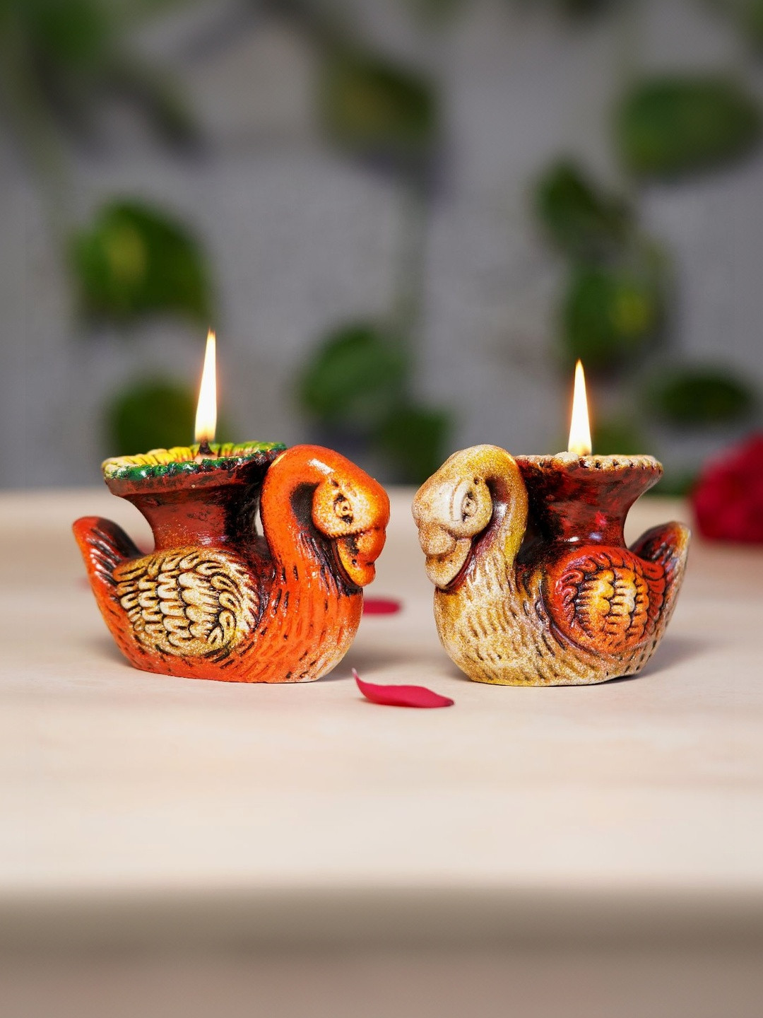 Lupaava Set of 2 Bird Shaped Handcrafted Candle Holder