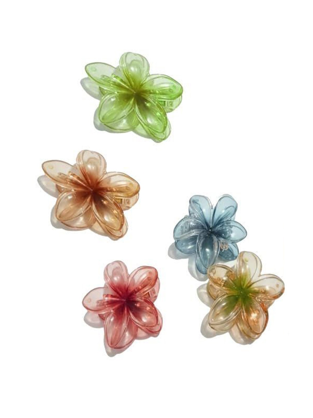 Axpro Women Set of 5 flower shape hair claw Clip