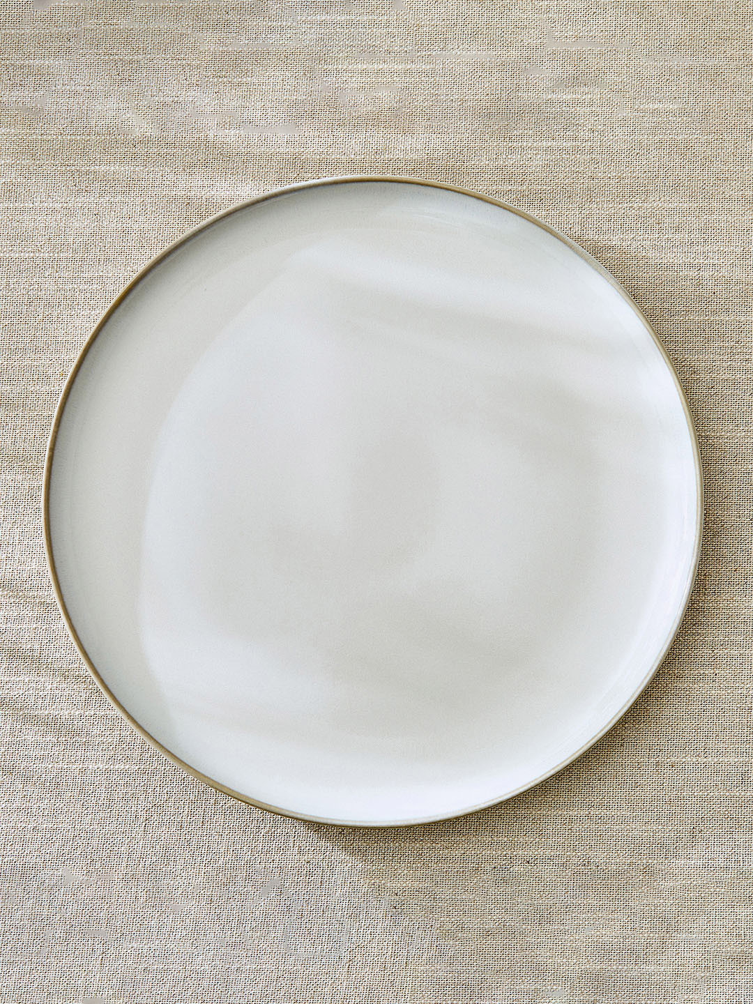 Home Centre Cadenza Off White Stoneware Glossy Plate