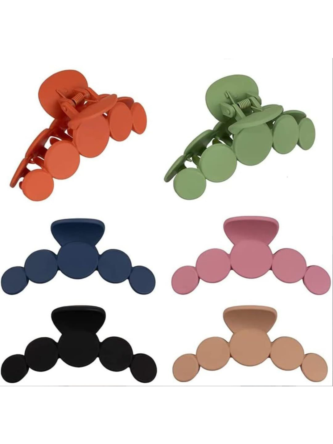 HANDBAG COLLECTION Women Set of 6 Bubbles Shape Claw Clip